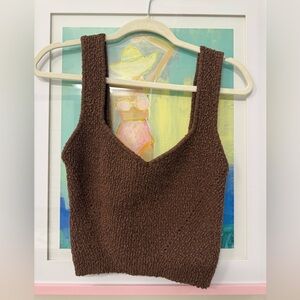 Together Brown Knit Tank Top